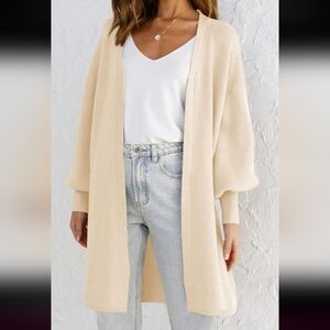 Long Apricot Cardigan